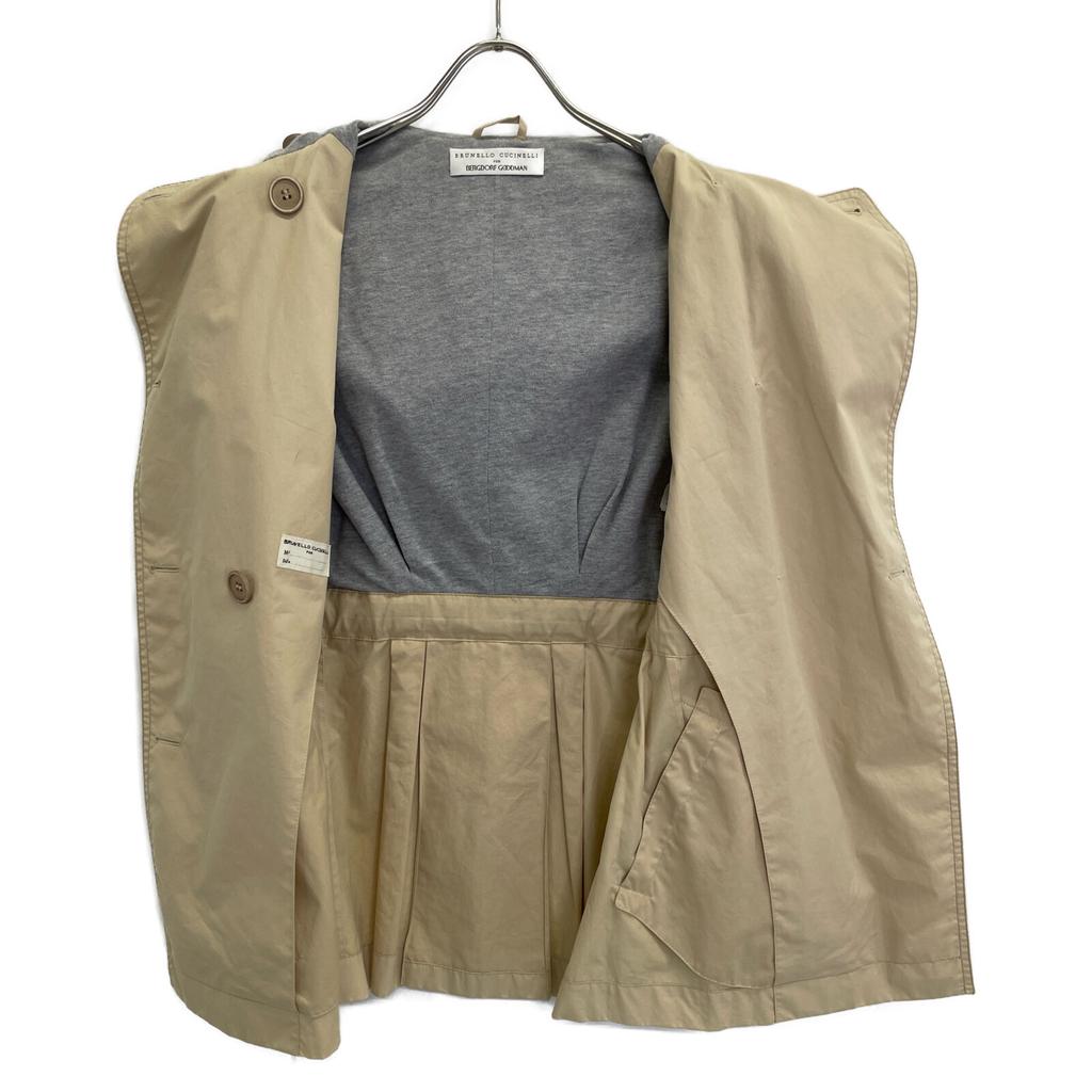 BRUNELLO CUCINELLI Beige Tuck Gathered Short Coat coat 38 beigeUsed