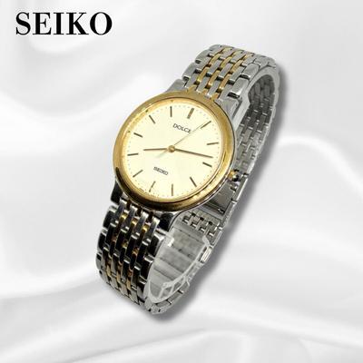 Used Excellent Condition, Working SEIKO DOLCE Quartz Watch, Men's, Two-tone Color