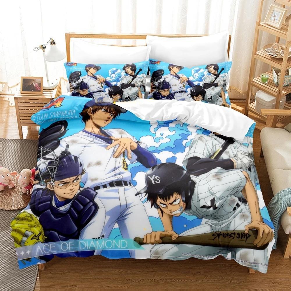 3d Print Anime Ace of Diamond 2_3pcs Bedding Set Boys Girls Twin Queen Size Duvet Cover Pillowcase Bed Kids Adult Home Textiles