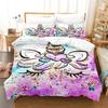 Cartoon Bedding Set Unicorn Duvet Cover Set Full Twin For Boys Girls Room Decor Cute Animals Quilt Cover Fashion Design