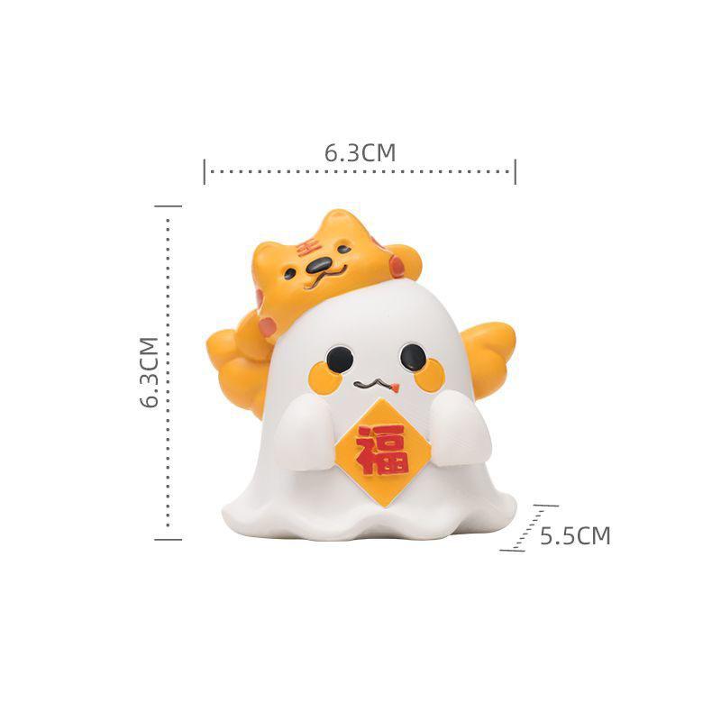 Christmas Cute Ghost Ornament Creative Desktop Decoration Emotional Stability Artifact April Fool's Day Gift for Friends