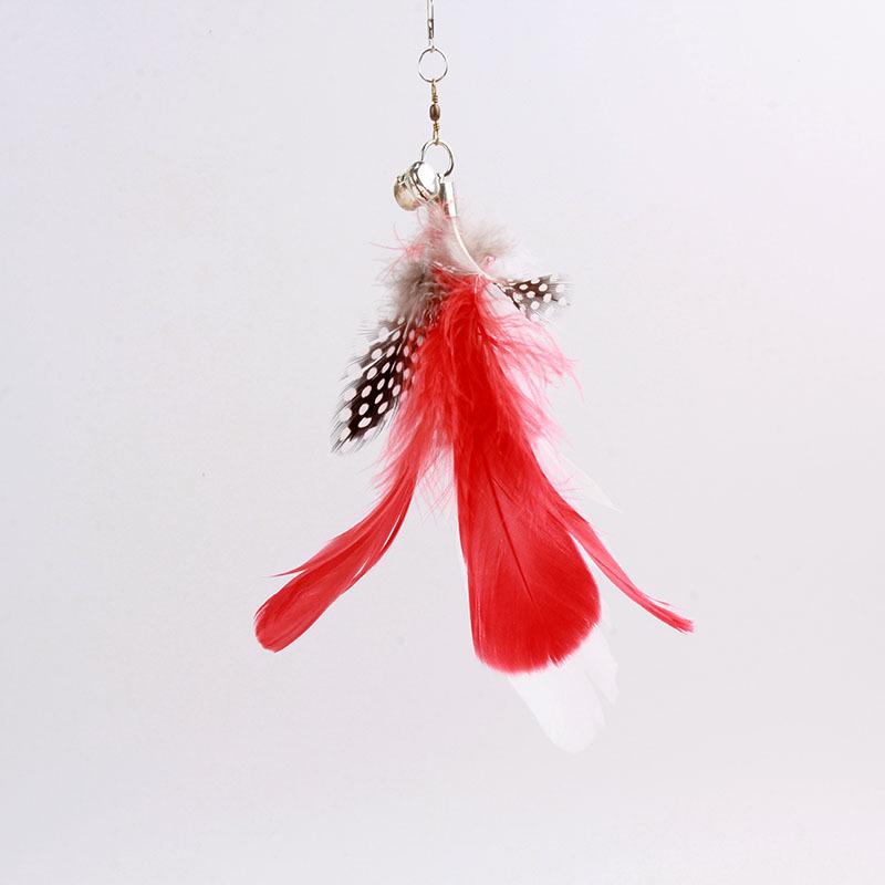Autoplay Suction Cup Cat Teaser with Bell & Feather - Handmade Toy