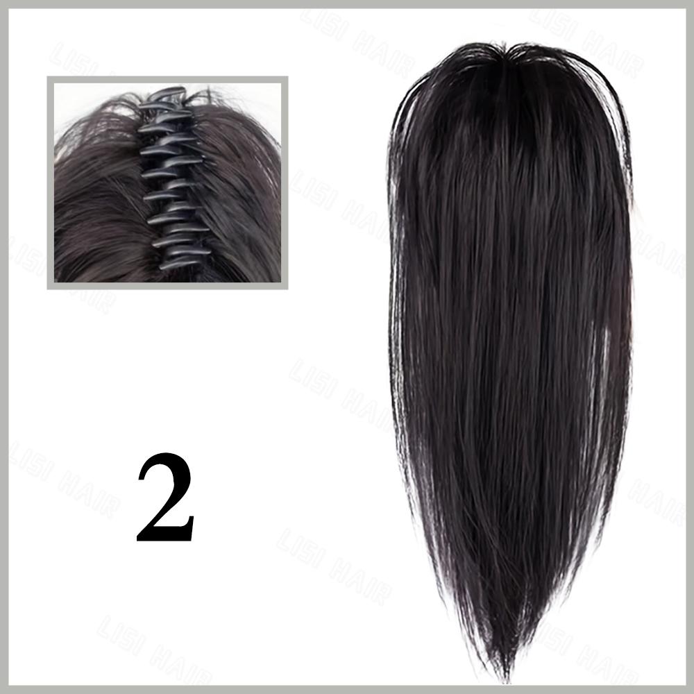 MISSQUEEN Sintetico Nero Mezza Coda di Cavallo Cascata Coda di Cavallo Artiglio Dei Capelli Clip Parrucchino Per Capelli Coda di Cavallo per Le Donne Uso Del Partito