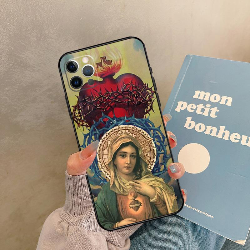 

Virgin Mary Christian Case For iPhone 17 Air 16 15 14 13 11 12 Pro Max 13 mini XR 15 16 Plus 16e Back Cover Shell iPhone 13Pro MAX