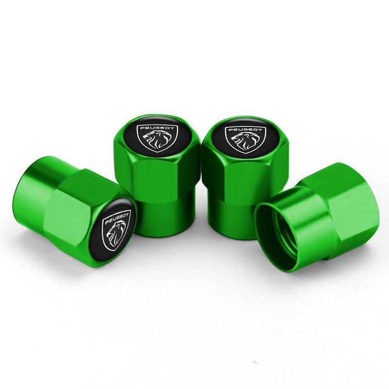 2026 Hot Car Sticker 4PCS Car Wheel Tire Valve Cap Tyre Rim Stem Cover For PEUGEOT 206 307 308 3008 207 208 606 407 508 2008 400