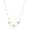 Neue Trendige Mode Vintage Schwalbe Halskette für Damen Vintage Einfache Gold Silber Farbe Kette Halsketten Schmuck Geschenke