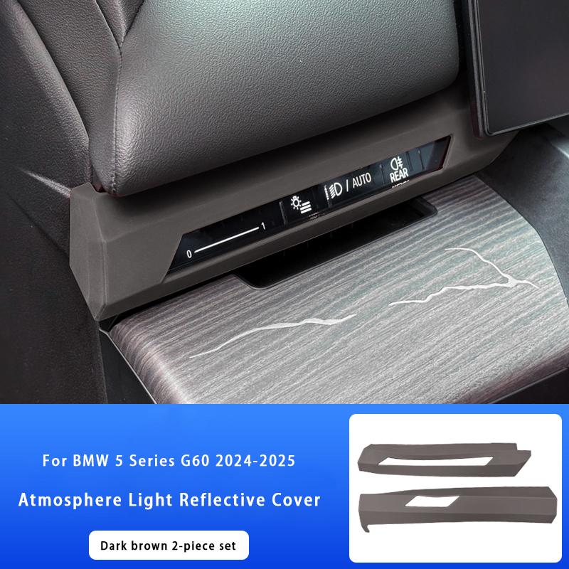 Dla BMW Serii 5 G60 2024-2025 Panel Deski Rozdzielczej Konsoli Środkowej Obie Strony Oświetlenie Atmosferyczne Odblaskowa Silikonowa Osłona Ochronna