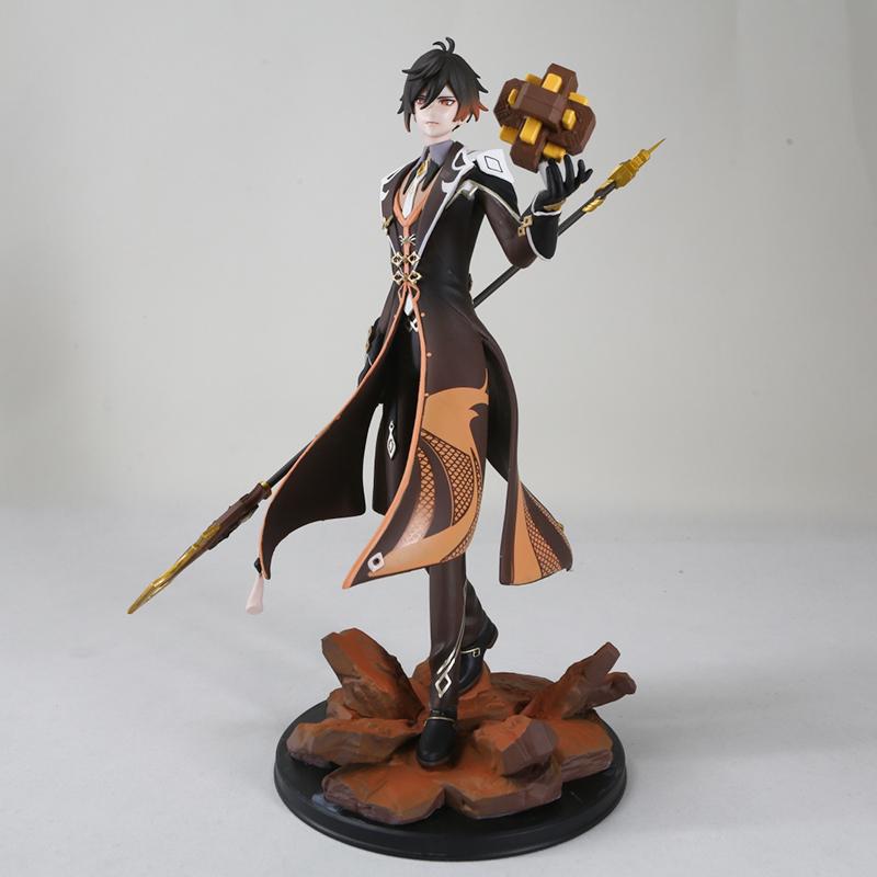 28cm Anime Genshin Impact Zhongli Anime Figure Collection Model Doll Toy Gift