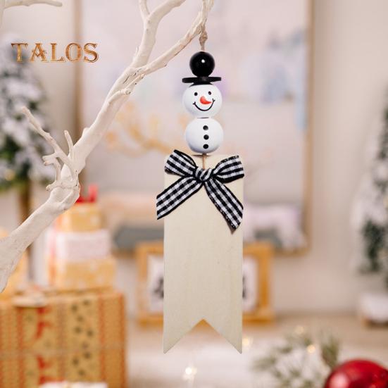 8 buc Etichete Agățate pentru Ciorap de Crăciun Etichete din Lemn pentru Nume Om de Zăpadă Mărgele DIY Ornament Semn pentru Pom Ciorapi Decor Acasă