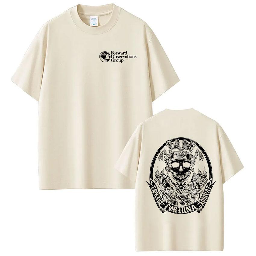 Forward Observations Group Skeleton Gothic Tshirts Unisex Women Fashion Oversized Casual Cotton Short Sleeve T Shirt Streetwear