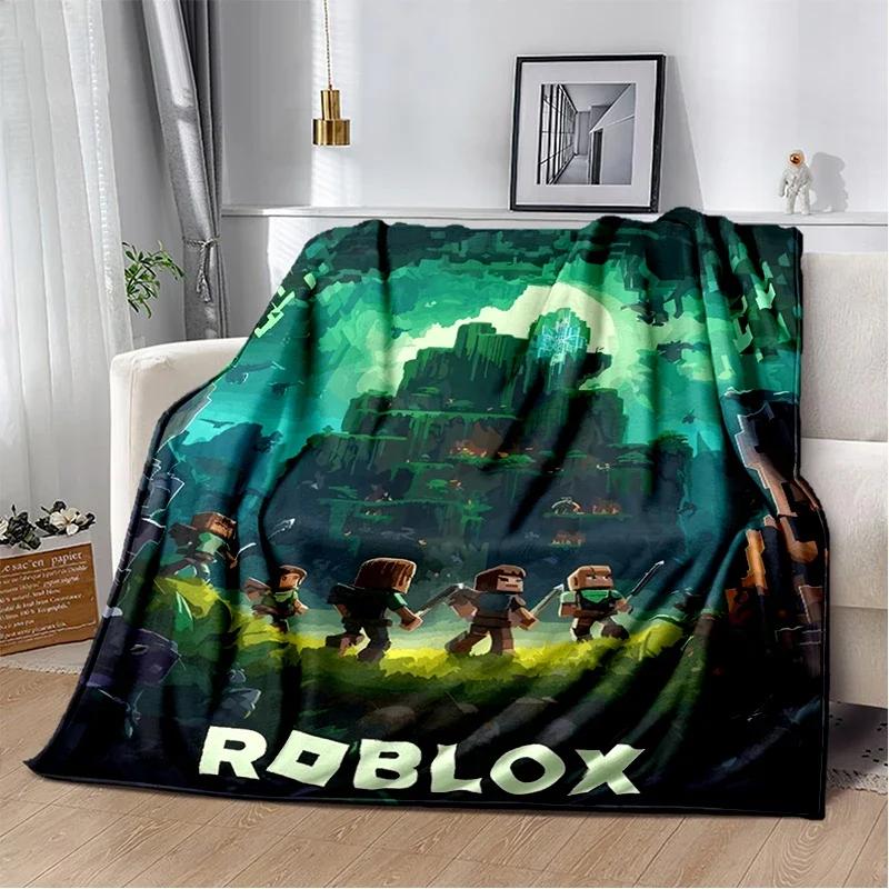 2025 New Style R-Robloxs Cartoon Game Gamer Soft Blankets,Keep Warm Throw Blanket Comfortable Blanket for Beds Sofa Home Bedroom
