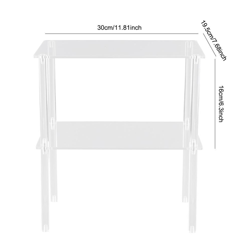 2 Pack Acrylic Cabinet Organizer Shelf Risers Kitchen Counter Shelves Organizer for Dishes Spices Soda Cans and Bottles