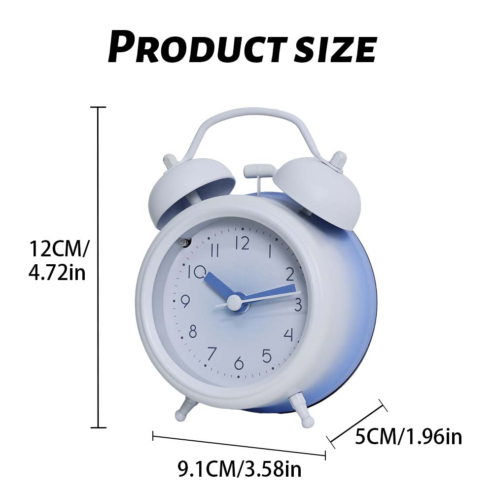 Ins Style Minimalist Alarm Clock Battery Powered (AA) Cute Clock for Home Office Decoration