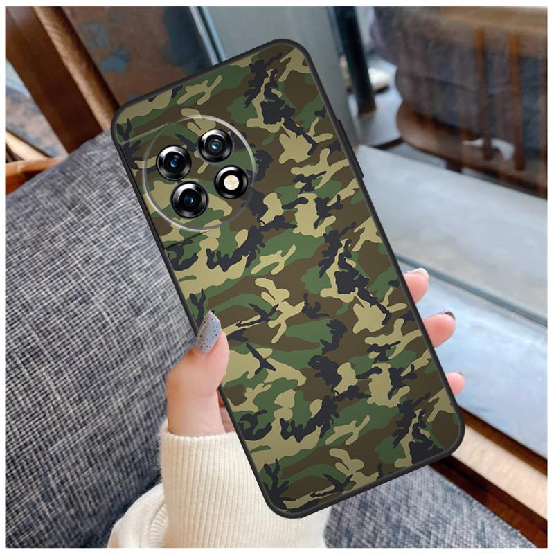 Army Camo Camouflage Case For OnePlus 13R 13T 12R 10R 10T 15 13 12 11 10 9 Pro Nord 5 CE 2 3 4 Lite N20 N30 Coque