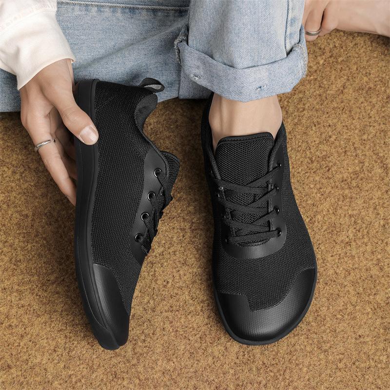 

Мужская обувь большого размера осень новая тонкая подошва босиком сетчатая обувь мужская ширококолодка повседневная спортивная обувь ширококолодка обувь босиком 48 чёрный