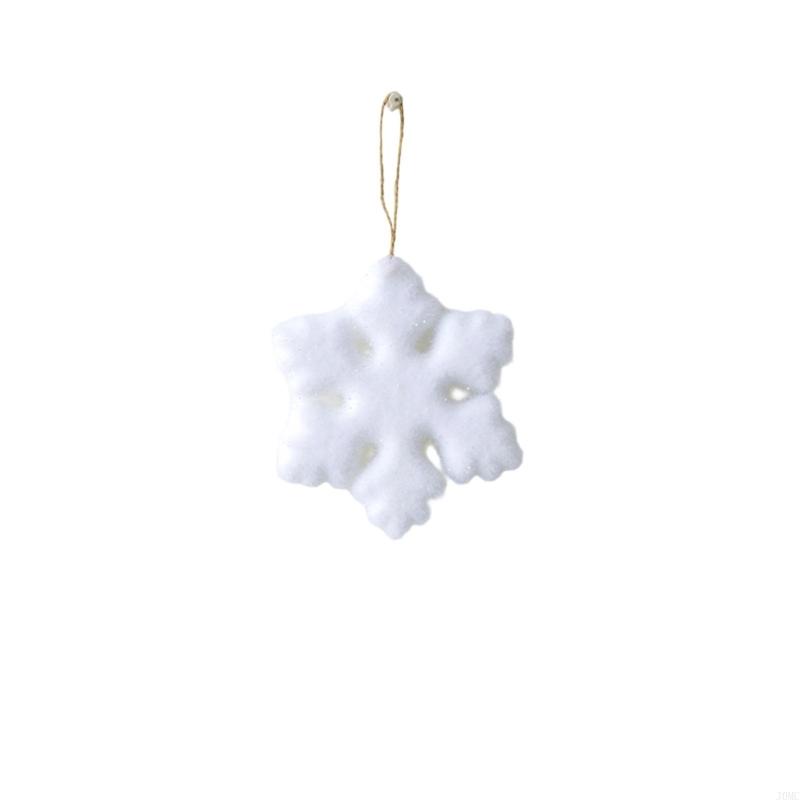Premium Fuzzy-Coated Snow Crystalloid Ornament For Celebratory Adornment Durable Celebratory Tree J0MC