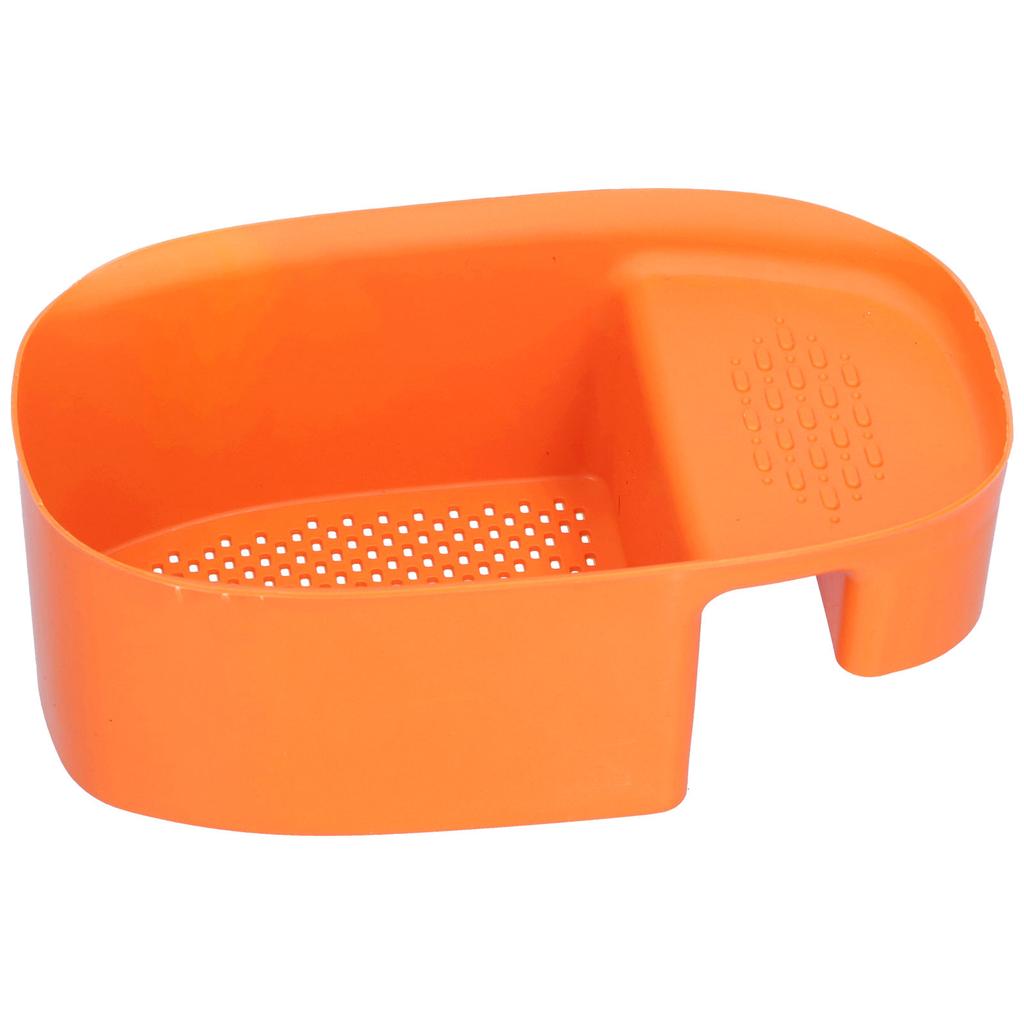 Sink Drain Rack Multifunctional Fruit Vegetable Drainer Leftovers Filter for Kitchen UseOrange