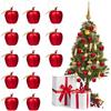 BESPORTBLE 24pcs Shatterproof Christmas Tree Baubles Apple Shaped Hanging Ornaments for Xmas Holiday Wedding Party Decoration (Red)