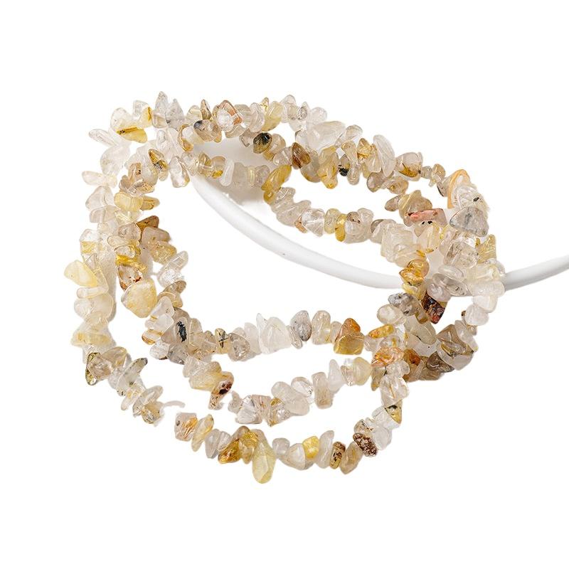 Naturweißes Pulver, gelber Amethyst-Bruchstein, Halbfertigprodukt, DIY, Farbige Kristallsteine, lose Perlen, Schmuckzubehör