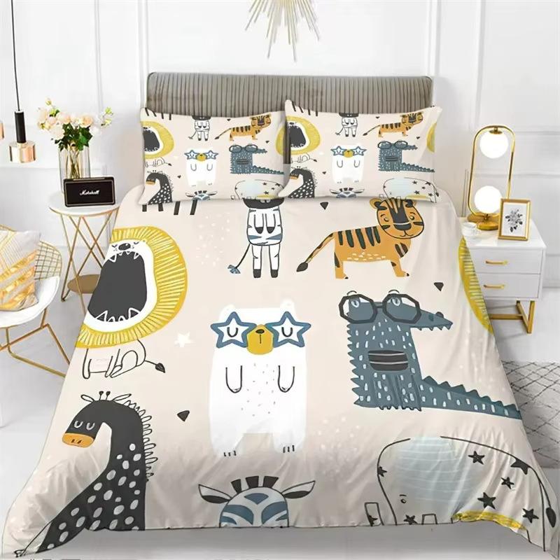Dinosaur World Down Comforter Set Bedding Set 3-piece Cover Set 135*200cm