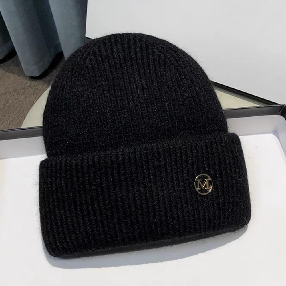 Fluffy Ear Protection Hat Thick Knitted Hats Beanies Pullover Hats Versatile Cute Soft Fashionable Warm Autumn Winter Cap