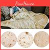 Burrito Round Taco Tortilla Shaped Blanket Soft Floor Wrap Throw Blanket