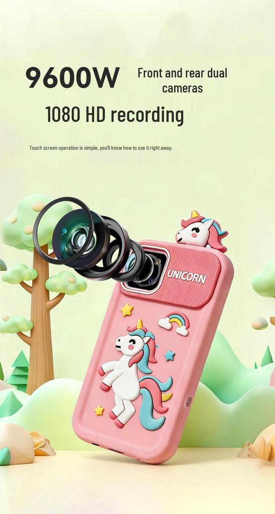 Cross-Border Kids' Smart Toy Phone: HD Dual Camera, Touchscreen, Simulation Features, Perfect Baby Gift