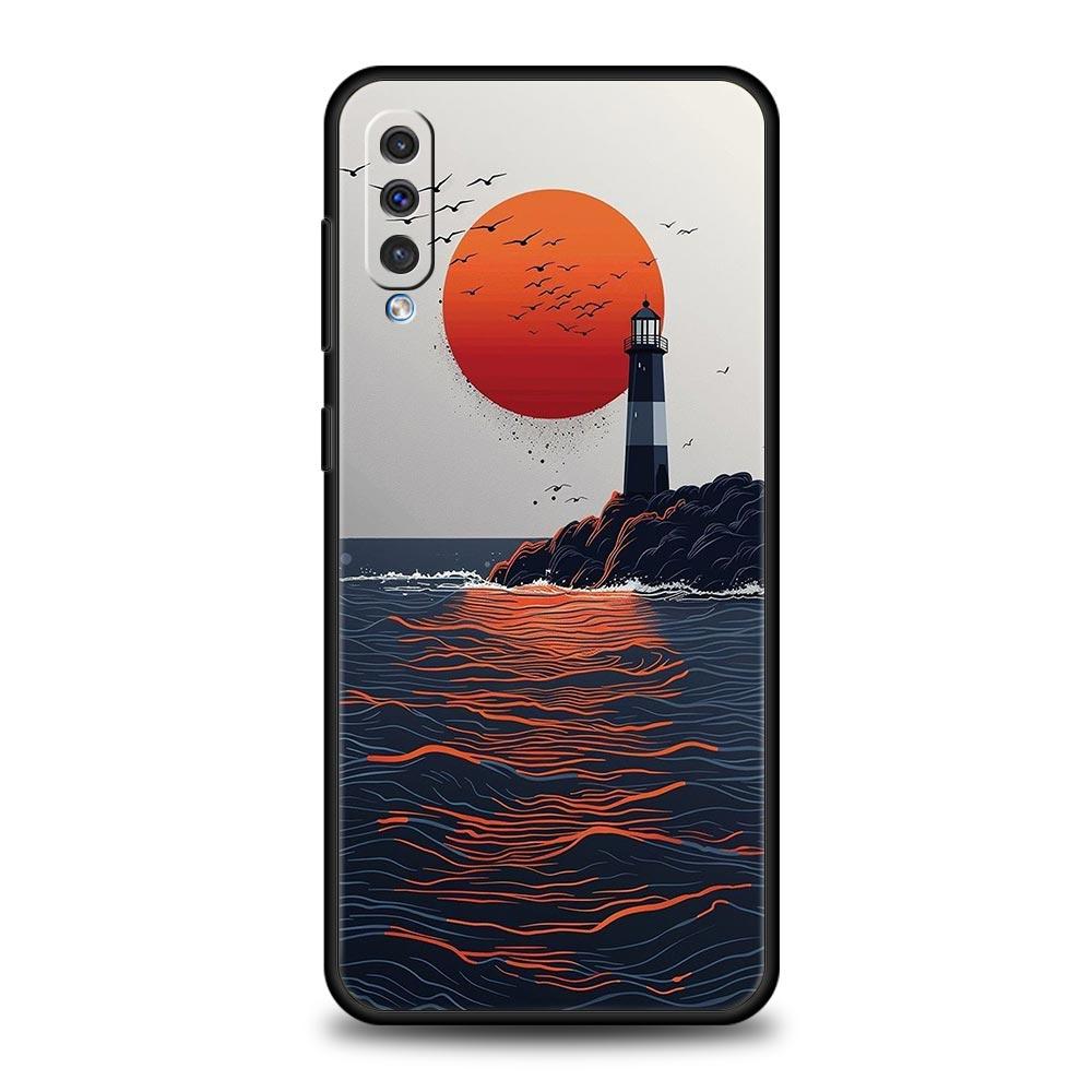 Mountain Sunrise Line Case For Samsung A56 A36 A26 A54 A52 A24 A14 A50 A72 A70 A20E A06 A12 A22 A34 A42 A32 A04s A16 5G Cover