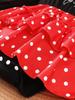 2Pcs Baby Girl Dress Halloween Outfit Set Sweet Cute Ruffle Romper Bow Headband Infant Christmas Clothing Set for 0-18 Months
