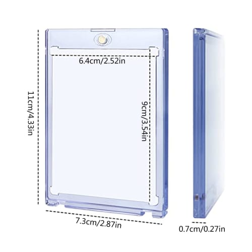 35PT-180PT Hard Trading Card Case with UV Protection for Sports, Baseball, and Car Cards
