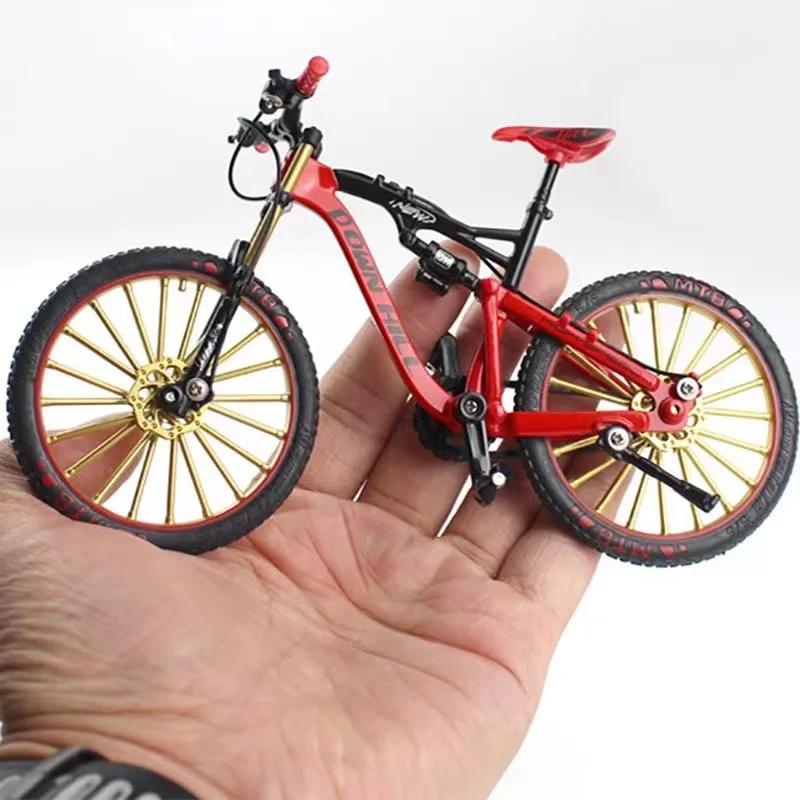 Non-Toxic Creative 1/10 Alloy Bicycle Model Diecast Simulates Display The Miniature Bicycle Toy Descend The Mountain Bike Model Toys Gift