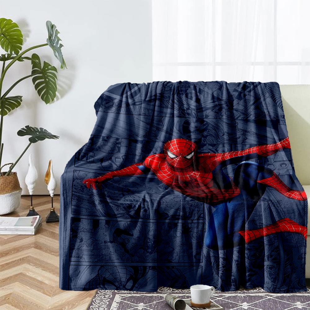 Spider Man Theme Printed Blanket - Perfect for Couch, Bed, Travel & Outdoor Use | Machine Washable, Cozy & Durable.