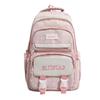 Girls Student Backpack with Polka Dot Color Block Design, Lightweight Bookbag with Padded Back Support for and High School Teens