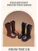 Girls' Knee-High Leather Boots 2025 - Fleece-Lined Autumn/Winter Martin Boots