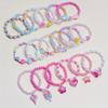Random Color 10pcs Girls Cute Butterfly Flower Pendant Bracelet Charm Love Star Multicolor Beaded Bracelet Suitable