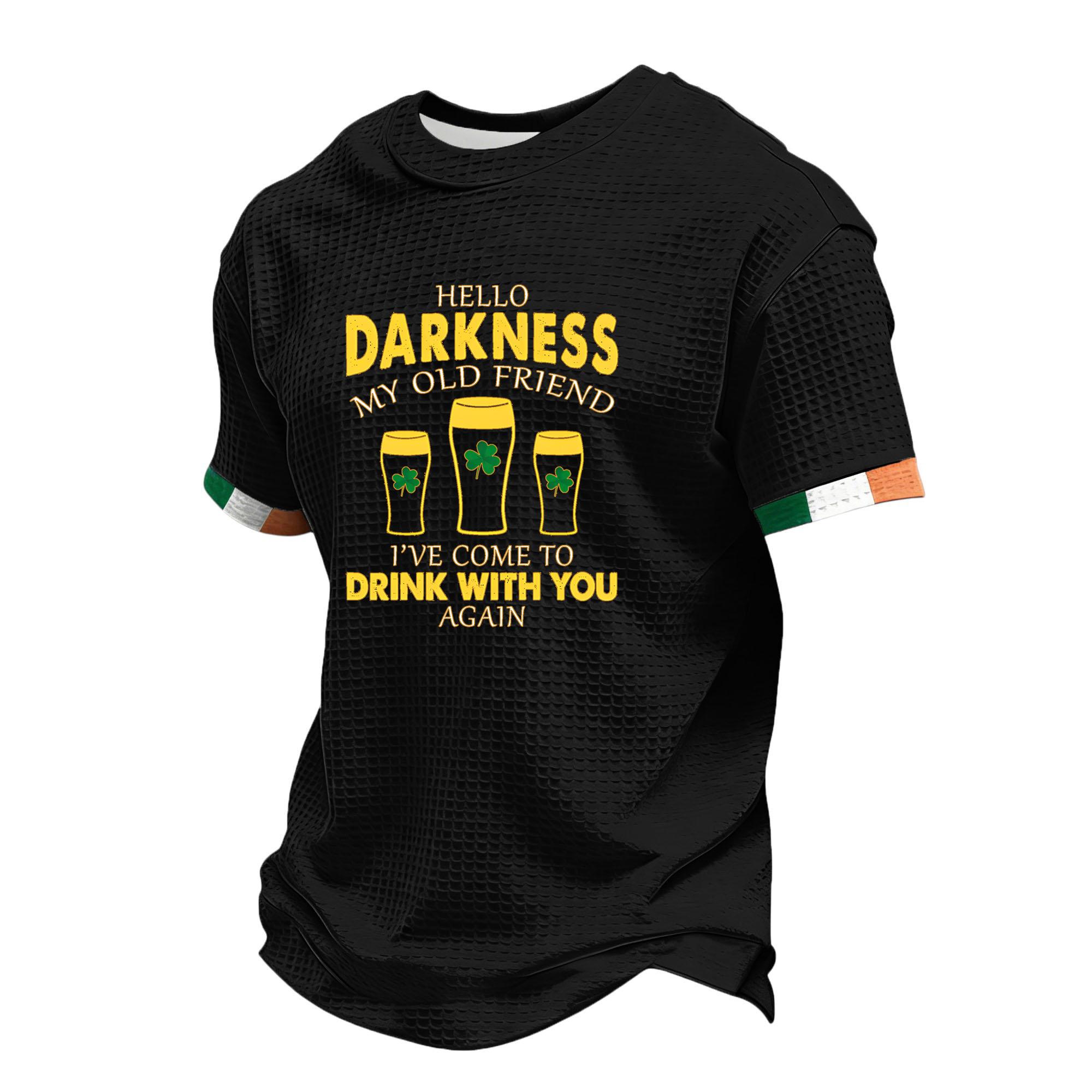 

Мужская повседневная футболка с круглым вырезом и коротким рукавом L чёрный