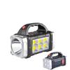 2026 Powerful LED Flashlight USB+Solar Rechargeable Flashlight COB Outdoor Camping Torch Portable Searchlight Power Bank Outdoor