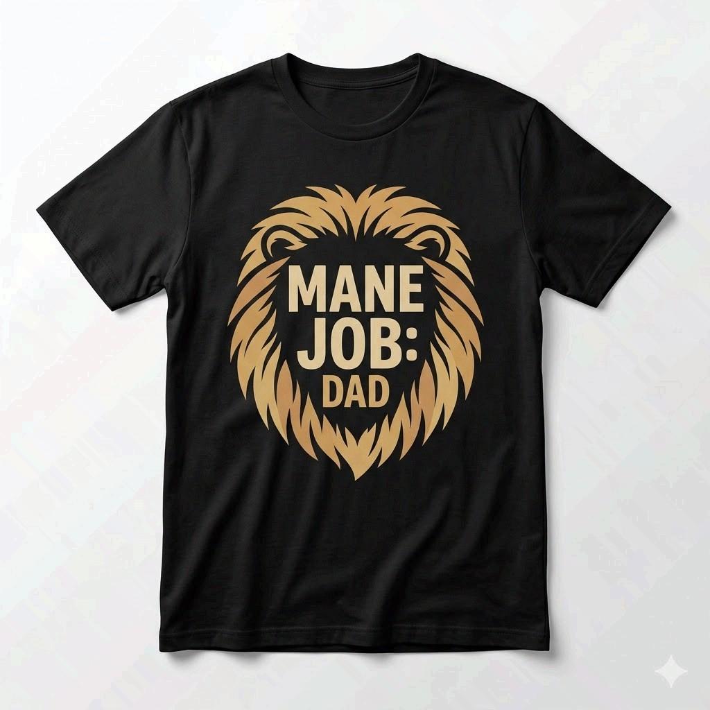 Mane Job Dad Lion Shirt Funny Father’s Day Gift For Dad Tee S