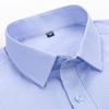 Mens Short Sleeve Shirt Business Casual Classic Plaid Striped Checked Male Social Dress Shirts Purple Blue 5XL Plus Large Size