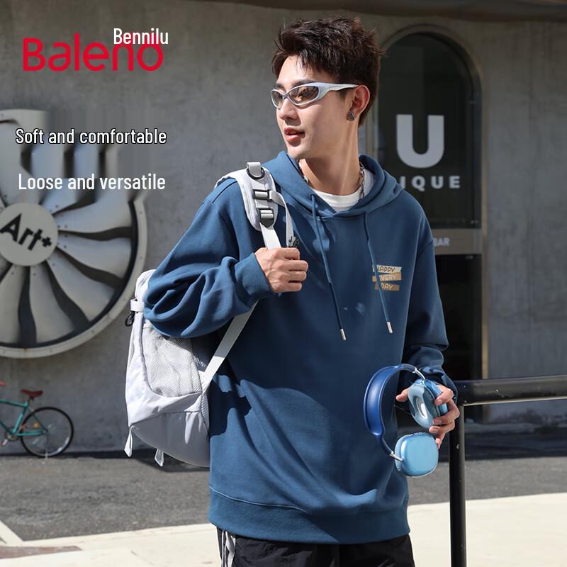 

Baleno Men s Loose Fit Hooded Pullover Hoodie 4XL