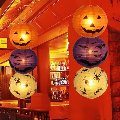 Halloween 1/5Pcs Pumpkin Lanterns Halloween Decorations Lanterns Cosplay Props Home Outdoor Decoration No Electricity Needed