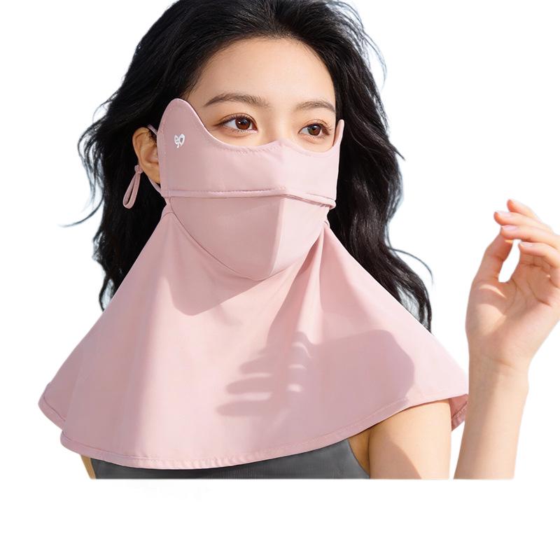 5D Breathable UV Protection Ice Silk Face & Neck Veil for Women - Summer Cycling & Driving