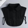 Hollow Lace Chiffon Doll Cotton Fake Collar Blouse Sweater Detachable Shirt Collar False Collar Lapel Women Top Collars Decor