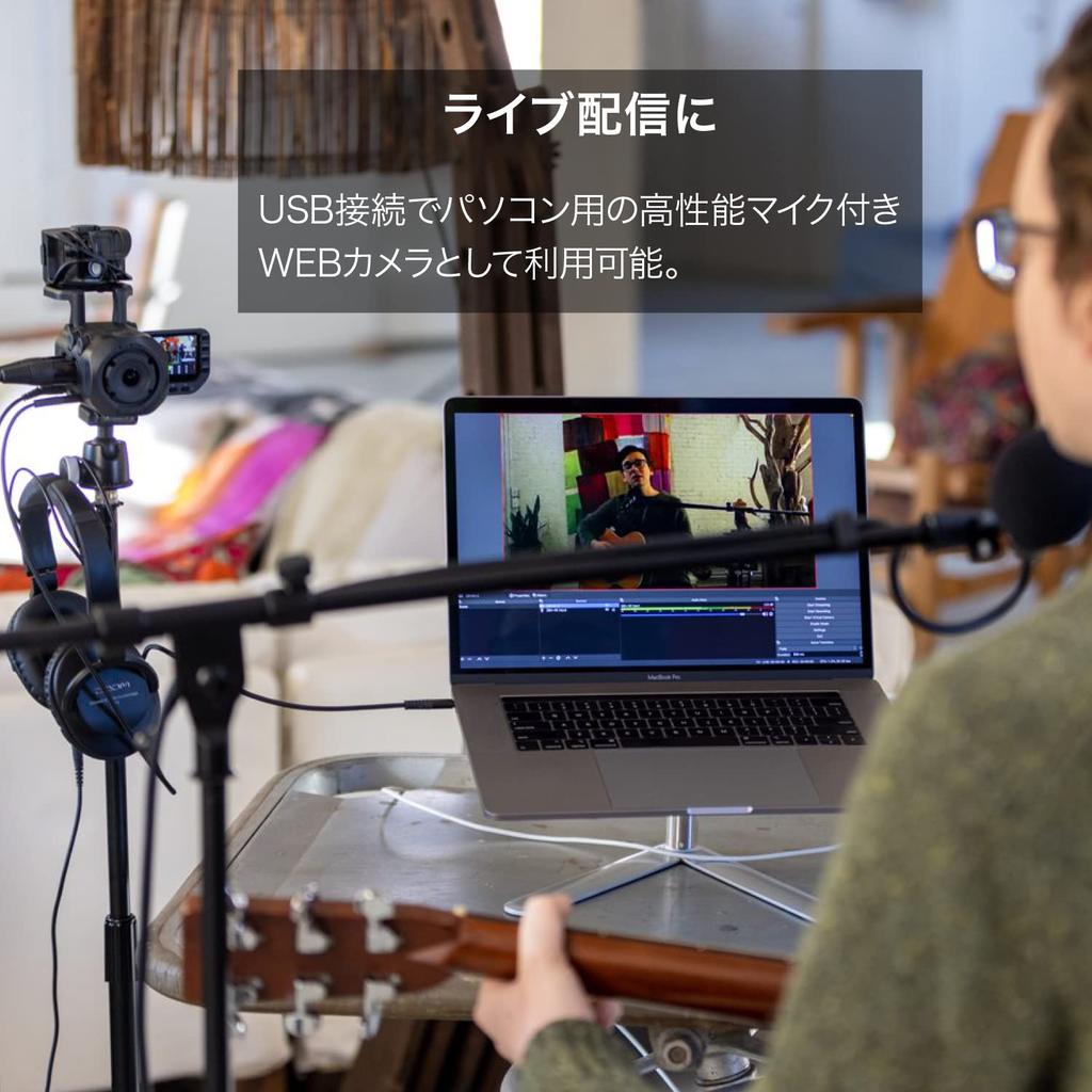 ZOOM 4K quality handy video up to video 2 microphones can be live streaming video released in 2021 year extended manufacturer warranty Black recorder,