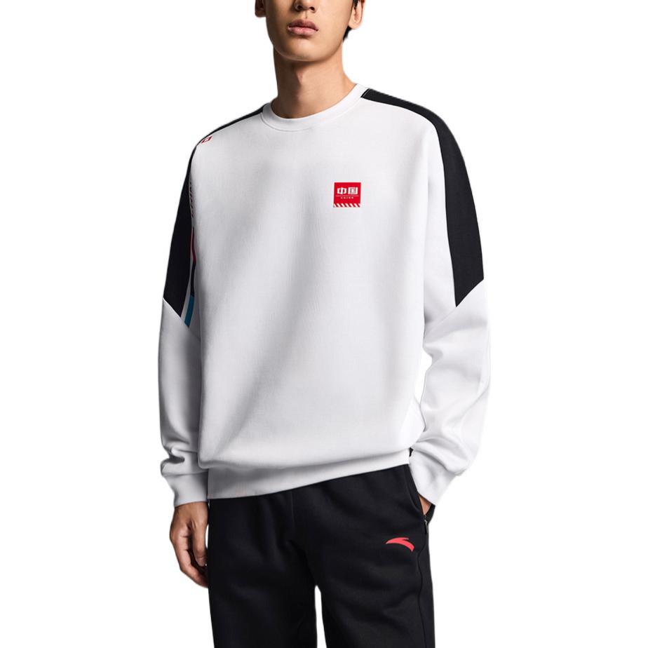 Anta Comprehensive Training Collection Sports Lifestyle Collection Sweatshirt Men's White 952237715-1