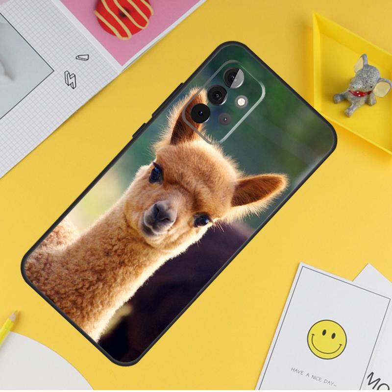 Cute Alpaca Donkey Case For Samsung Galaxy A55 A35 A25 A15 A51 A71 A12 A32 A52 A13 A33 A53 A14 A34 A54 Coque