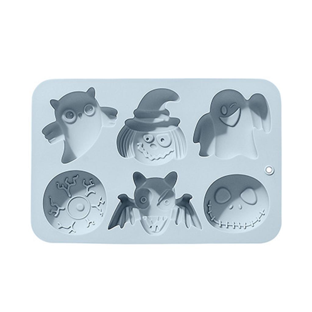 Silicone Candy Molds Chocolate Molds Cake Molds 6 Cavity Non-stick Silicone Baking Molds for Halloween Gifts Cake Deco