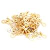 100Pcs M6 6.2mm Lug Ring Terminal Brass Sturdy Structure Eye Terminal Brass Eyelet Ring Terminal Cable Connecting
