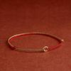 Pure Gold 999 Zodiac Red String Bracelet with Luck Beads for Baby's Full Moon or New Year