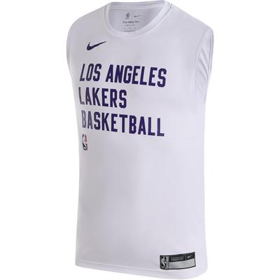 Buchstaben-Print Schnelltrocknendes Ärmelloses T-Shirt Herren Tops Weiß HF7458-100